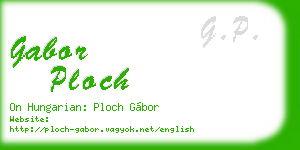 gabor ploch business card